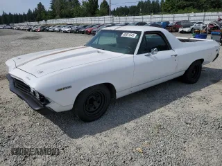 1969 Chevrolet El Camino z VIN 136809K339214, wystawiony jako Copart lot #60951545 z przebiegiem 42 667 mil mil oraz Czysty tytuł • Clean title. Historia ofert i sprzedaży dostępna na DreamBid. Obrazek 1.