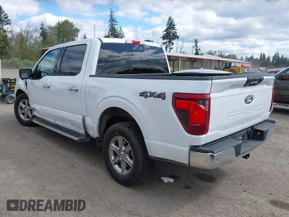 2024 Ford F-150 XLT with VIN 1FTFW3LD4RFA19847, listed as a IAAI auction lot 42082936 with 26,857 mi miles. Bid and sale history available at carsss.com. Image 3.