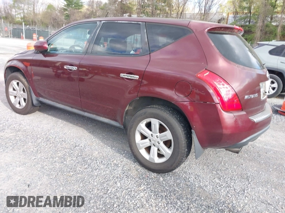 2007 Nissan Murano SL with VIN JN8AZ08W57W628246, listed as a IAAI auction lot 42036950 with 165,561 mi miles and . Bid and sale history available at DreamBid. Image 3.