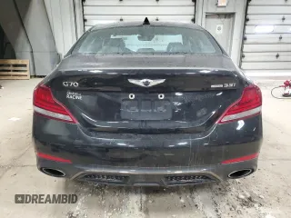 2019 Genesis G70 Advanced with VIN KMTG34LE9KU025478, listed as a Copart auction lot 49776525 with 57,583 mi miles and Salvage title. Bid and sale history available at DreamBid. Image 6.