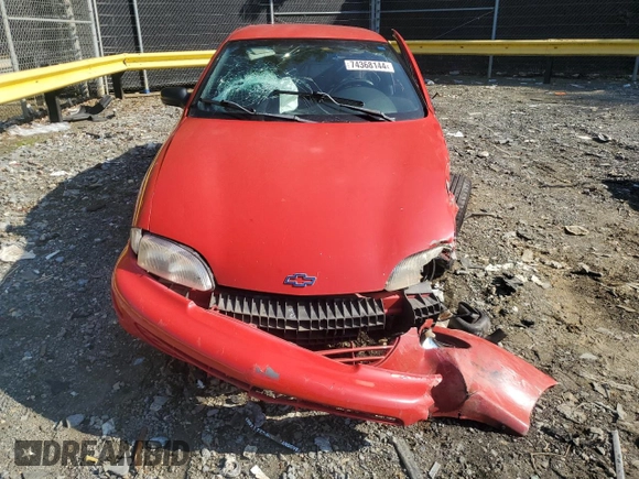 1998 Chevrolet Cavalier with VIN 1G1JC1241W7166649, listed as a Copart auction lot 74368144 with 145,646 mi miles and Salvage Title. Bid and sale history available at carsss.com. Image 5.
