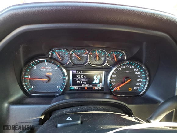 2015 Chevrolet Silverado 1500 LTZ with VIN 3GCUKSEJXFG124659, listed as a Copart auction lot 84235544 with 159,963 mi miles and Salvage Title. Bid and sale history available at carsss.com. Image 9.