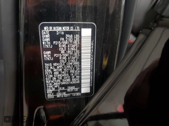 2016 Nissan Juke SL with VIN JN8AF5MR2GT608348, listed as a Copart auction lot 50353175 with 106,992 mi miles and Salvage Title. Bid and sale history available at carsss.com. Image 13.