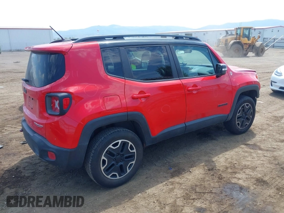 2017 Jeep Renegade Trailhawk with VIN ZACCJBCB3HPE47124, listed as a IAAI auction lot 42644090 with 77,345 mi miles and . Bid and sale history available at DreamBid. Image 4.