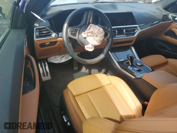 2023 BMW 4 Series 430i with VIN WBA53AP02PCL22461, listed as a Copart auction lot 75339224 with 9,923 mi miles and Salvage title. Bid and sale history available at DreamBid. Image 8.