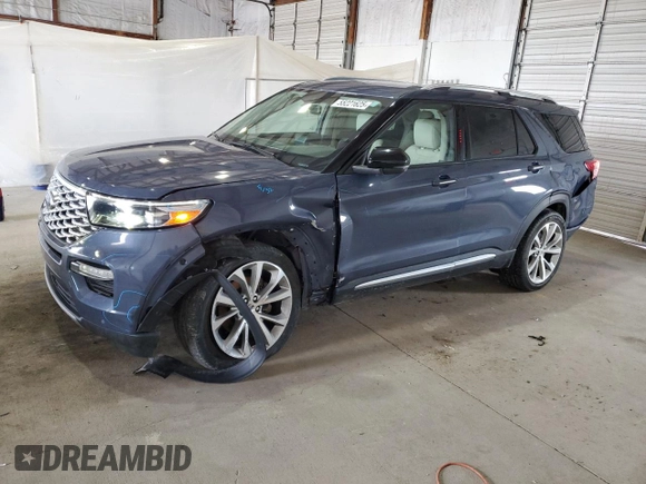 2021 Ford Explorer Platinum с VIN 1FM5K8HC8MGC17317, выставлен на аукционе Copart как лот 55221625 с пробегом 52 485 миль миль и Списание • Salvage title. История ставок и продаж доступна на DreamBid. Изображение 1.