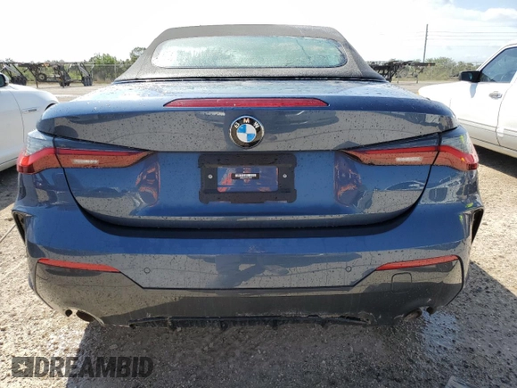 2023 BMW 4 Series 430i with VIN WBA23AT01PCL43892, listed as a Copart auction lot 74666634 with 16,544 mi miles and Non Repairable. Bid and sale history available at carsss.com. Image 6.
