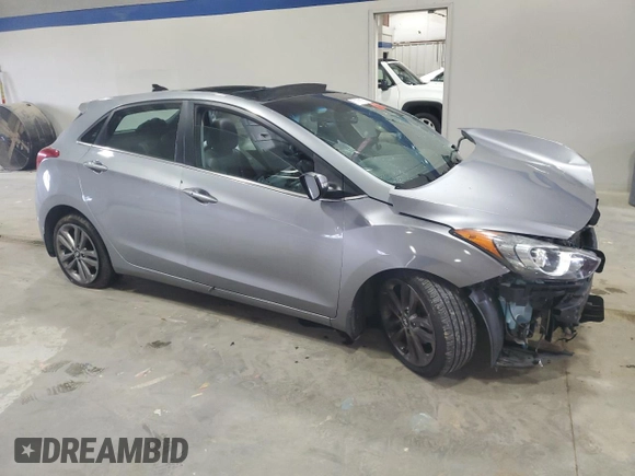 2016 Hyundai Elantra GT with VIN KMHD35LH8GU258367, listed as a Copart auction lot 52259725 with 0 mi miles and Salvage Title. Bid and sale history available at carsss.com. Image 4.