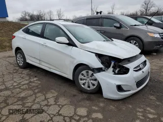 2017 Hyundai Accent SE with VIN KMHCT4AE8HU358405, listed as a Copart auction lot 35952113 with 0 mi miles. Bid and sale history available at carsss.com. Image 4.