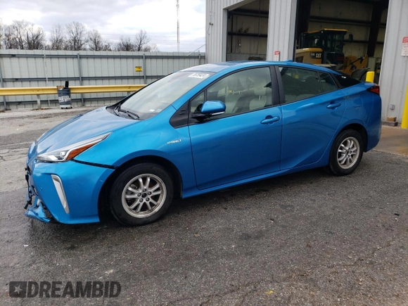 2020 Toyota Prius LE with VIN JTDL9RFU9L3019067, listed as a Copart auction lot 76759424 with 58,028 mi miles and Salvage Title. Bid and sale history available at DreamBid. Image 1.