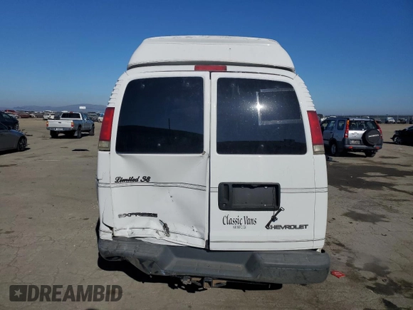 2000 Chevrolet Express Cargo Van w/YF7 with VIN 1GBFG15R6Y1167685, listed as a Copart auction lot 42994545 with 168,323 mi miles and Salvage Title. Bid and sale history available at carsss.com. Image 6.