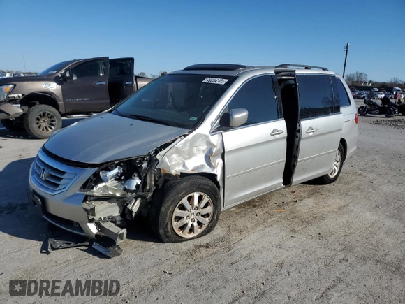 2008 Honda Odyssey EX-L with VIN 5FNRL38708B050394, listed as a Copart auction lot 49284105 with 163,827 mi miles and Salvage Title. Bid and sale history available at carsss.com. Image 1.