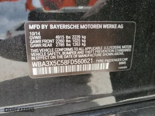 2015 BMW 3 Series Gran Turismo 328i xDrive with VIN WBA3X5C58FD560621, listed as a Copart auction lot 49293524 with 85,405 mi miles. Bid and sale history available at carsss.com. Image 14.