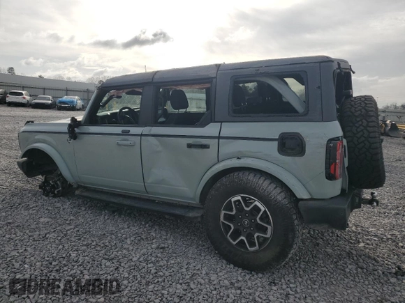 2021 Ford Bronco z VIN 1FMEE5BP2MLA72638, wystawiony jako Copart lot #47970155 z przebiegiem 58 250 mil mil oraz Szkoda całkowita • Salvage title. Historia ofert i sprzedaży dostępna na DreamBid. Obrazek 2.