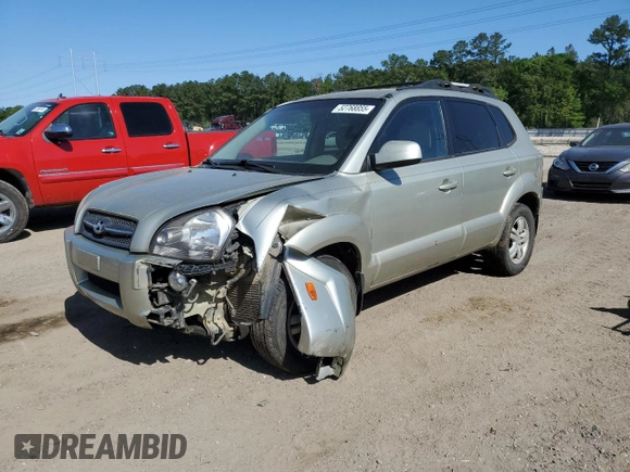 2008 Hyundai Tucson SE with VIN KM8JN12D58U811174, listed as a Copart auction lot 52768855 with 259,330 mi miles and Salvage Title. Bid and sale history available at carsss.com. Image 1.