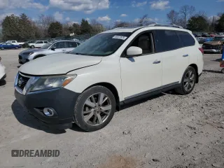 2015 Nissan Pathfinder Platinum with VIN 5N1AR2MN6FC713550, listed as a Copart auction lot 48507625 with 297,269 mi miles and Salvage Title. Bid and sale history available at DreamBid. Image 1.