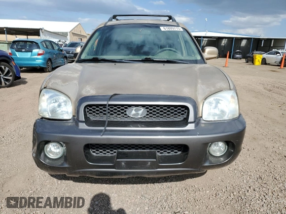 2003 Hyundai Santa Fe GLS with VIN KM8SC73D23U388736, listed as a Copart auction lot 61809715 with 125,654 mi miles and Salvage title. Bid and sale history available at DreamBid. Image 5.
