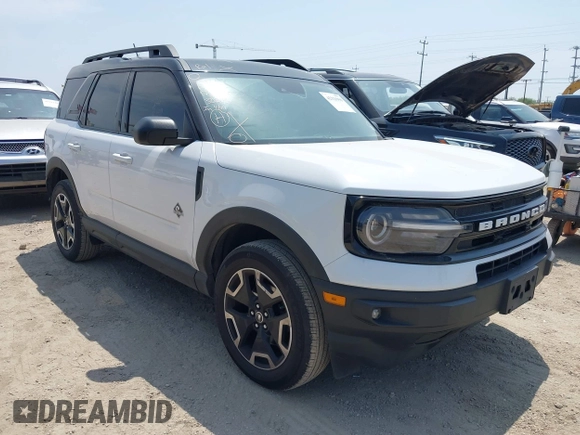 2022 Ford Bronco Sport Outer Banks with VIN 3FMCR9C6XNRE27616, listed as a IAAI auction lot 42321950 with 29,313 mi miles and . Bid and sale history available at DreamBid. Image 1.