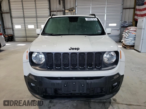 2018 Jeep Renegade Altitude with VIN ZACCJABB0JPH86196, listed as a Copart auction lot 58891575 with Not provided miles and Salvage title. Bid and sale history available at DreamBid. Image 5.