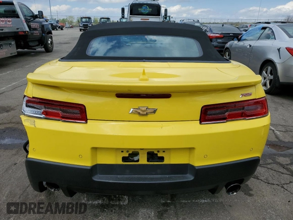 2014 Chevrolet Camaro LT z VIN 2G1FC3D36E9289852, wystawiony jako Copart lot #54087505 z przebiegiem 111 182 mil mil oraz Szkoda całkowita • Salvage title. Historia ofert i sprzedaży dostępna na DreamBid. Obrazek 6.