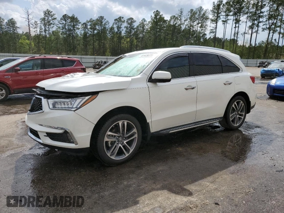 2018 Acura MDX Advance with VIN 5J8YD3H93JL000409, listed as a Copart auction lot 51429575 with 41,359 mi miles and Non Repairable. Bid and sale history available at carsss.com. Image 1.