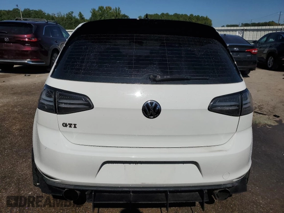 2016 Volkswagen Golf GTI SE with VIN 3VW5T7AU7GM047943, listed as a Copart auction lot 71943254 with 74,835 mi miles and Salvage Title. Bid and sale history available at carsss.com. Image 6.