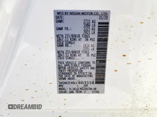 2020 Nissan Pathfinder SL z VIN 5N1DR2CN6LC603558, wystawiony jako Copart lot #50756525 z przebiegiem 53 421 mil mil oraz Szkoda całkowita • Salvage title. Historia ofert i sprzedaży dostępna na DreamBid. Obrazek 16.