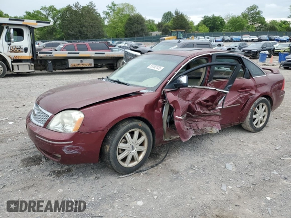 2005 Ford Five Hundred Limited with VIN 1FAFP25195G136277, listed as a Copart auction lot 55783125 with Not provided miles and Salvage title. Bid and sale history available at DreamBid. Image 1.