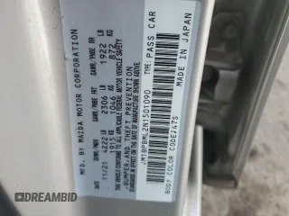 2022 Mazda Mazda3 Hatchback Premium with VIN JM1BPBML2N1501090, listed as a Copart auction lot 48104385 with 22,356 mi miles and Salvage Title. Bid and sale history available at carsss.com. Image 14.