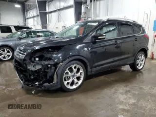 2014 Ford Escape Titanium with VIN 1FMCU9J99EUE26672, listed as a Copart auction lot 49642225 with 104,440 mi miles and Salvage Title. Bid and sale history available at carsss.com. Image 1.