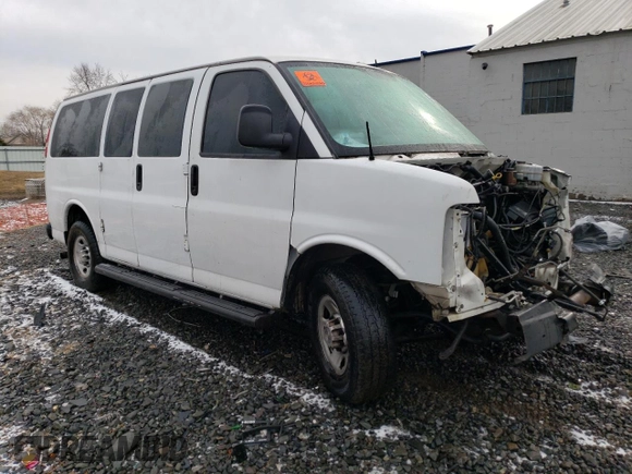 2012 Chevrolet Express Passenger LS with VIN 1GAWGPFG3C1151456, listed as a Copart auction lot 42630525 with 112,674 mi miles and Salvage title. Bid and sale history available at DreamBid. Image 4.