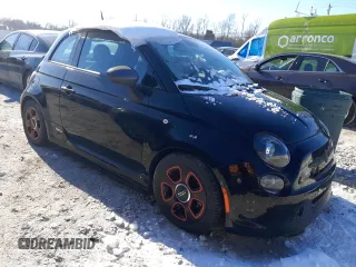 2015 FIAT 500e with VIN 3C3CFFGE0FT527259, listed as a Copart auction lot 42097735 with 44,800 mi miles and Clean Title. Bid and sale history available at carsss.com. Image 4.