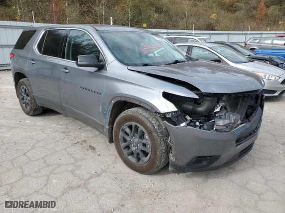 2021 Chevrolet Traverse LS with VIN 1GNEVFKW6MJ199963, listed as a Copart auction lot 78758874 with 94,171 mi miles and Salvage Title. Bid and sale history available at carsss.com. Image 4.