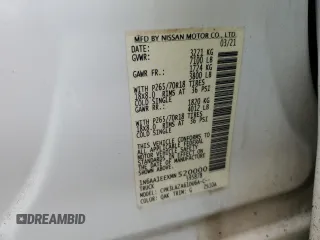 2021 Nissan Titan SV with VIN 1N6AA1EEXMN520000, listed as a Copart auction lot 72464284 with 58,470 mi miles and Non Repairable. Bid and sale history available at DreamBid. Image 12.