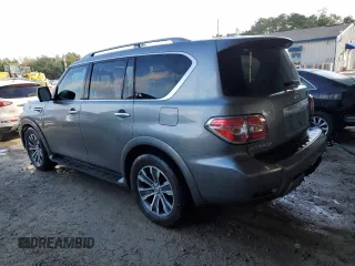 2019 Nissan Armada SV with VIN JN8AY2NC1K9584231, listed as a Copart auction lot 80300374 with 91,669 mi miles and Salvage Title. Bid and sale history available at carsss.com. Image 2.