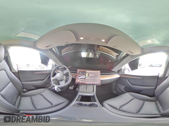2025 Tesla Model Y Long Range with VIN 7SAYGDED6SF227475, listed as a Copart auction lot 42634345 with 3,493 mi miles and Salvage Title. Bid and sale history available at DreamBid. Image 12.