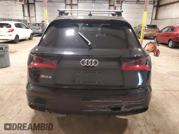 2019 Audi SQ5 Premium Plus with VIN WA1B4AFY8K2106052, listed as a Copart auction lot 53427394 with Not Provided miles and Salvage Title. Bid and sale history available at DreamBid. Image 6.