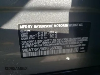 2024 BMW 4 Series 430i xDrive with VIN WBA73AV00RFS69305, listed as a Copart auction lot 46817405 with 24,902 mi miles and Clean Title. Bid and sale history available at carsss.com. Image 12.