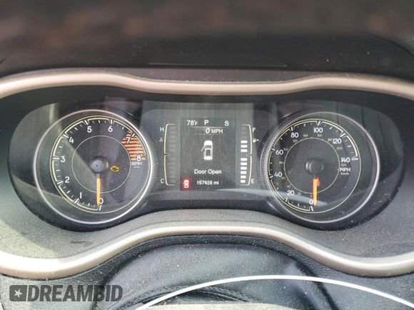 2017 Jeep Cherokee 75th Anniversary Edition with VIN 1C4PJMCS3HW529760, listed as a Copart auction lot 78461394 with 157,428 mi miles and Salvage title. Bid and sale history available at DreamBid. Image 9.