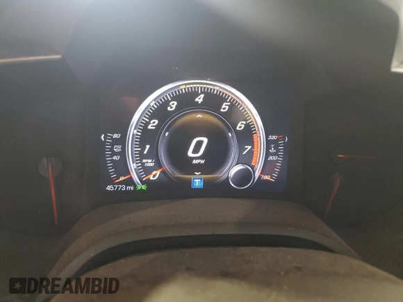 2016 Chevrolet Corvette 1LT with VIN 1G1YB2D72G5123675, listed as a Copart auction lot 57432534 with 45,773 mi miles and Salvage Title. Bid and sale history available at carsss.com. Image 9.