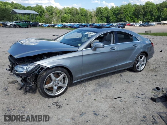 2014 Mercedes-Benz CLS-Class CLS 550 with VIN WDDLJ7DBXEA131541, listed as a Copart auction lot 56754854 with 30,169 mi miles and Salvage Title. Bid and sale history available at carsss.com. Image 1.