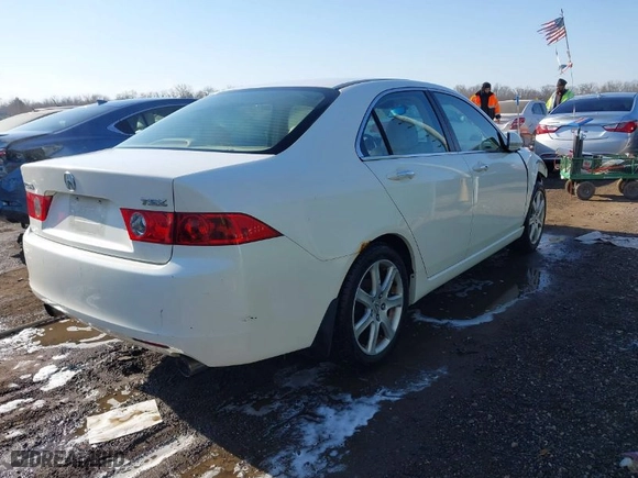2004 Acura TSX w/Navigation with VIN JH4CL96954C035697, listed as a IAAI auction lot 41743954 with 233,696 mi miles. Bid and sale history available at carsss.com. Image 4.