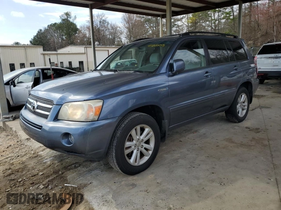 2007 Toyota Highlander Hybrid with VIN JTEGW21A970020625, listed as a Copart auction lot 47255015 with 221,426 mi miles and Clean Title. Bid and sale history available at carsss.com. Image 1.