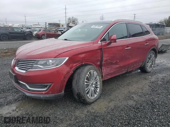 2016 Lincoln MKX Reserve with VIN 2LMTJ8LR3GBL27908, listed as a Copart auction lot 43837685 with 141,181 mi miles and Salvage Title. Bid and sale history available at carsss.com. Image 1.
