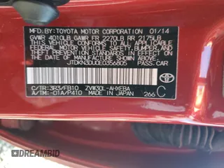 2014 Toyota Prius Four z VIN JTDKN3DU0E0356805, wystawiony jako Copart lot #46335705 z przebiegiem 78 538 mil mil oraz Szkoda całkowita • Salvage title. Historia ofert i sprzedaży dostępna na DreamBid. Obrazek 12.