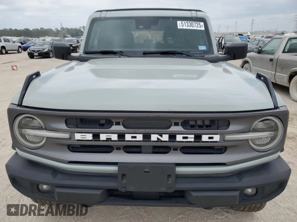 2022 Ford Bronco with VIN 1FMDE5BH3NLA99823, listed as a Copart auction lot 51330725 with 38,907 mi miles and Salvage Title. Bid and sale history available at DreamBid. Image 5.