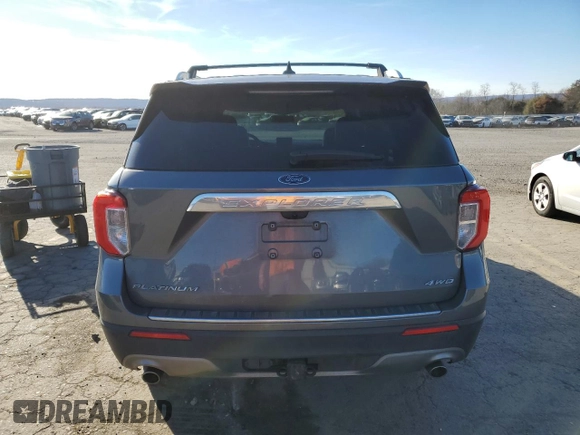 2022 Ford Explorer Platinum with VIN 1FM5K8HW9NNA06098, listed as a Copart auction lot 80473154 with 163,613 mi miles and Salvage Title. Bid and sale history available at carsss.com. Image 6.