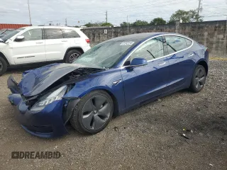 2020 Tesla Model 3 Standard Range Plus with VIN 5YJ3E1EA6LF796913, listed as a Copart auction lot 46729525 with 60,274 mi miles and Salvage Title. Bid and sale history available at DreamBid. Image 1.