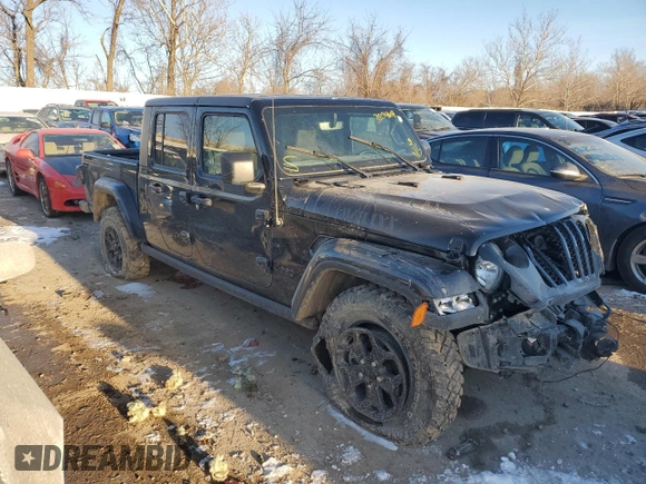 2022 Jeep Gladiator Sport S with VIN 1C6HJTAG3NL108851, listed as a Copart auction lot 38134614 with 17,017 mi miles and Salvage title. Bid and sale history available at DreamBid. Image 4.