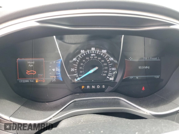 2017 Ford Fusion SE with VIN 3FA6P0HD9HR190220, listed as a Copart auction lot 60995515 with 72,288 mi miles and Salvage title. Bid and sale history available at DreamBid. Image 9.